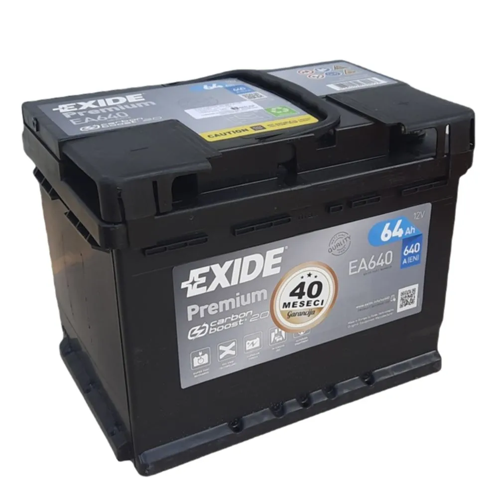 EXIDE Akumulator 12V 64Ah 640A PREMIUM desno+