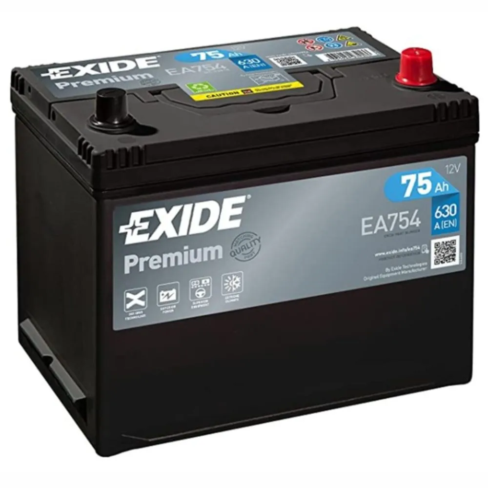 EXIDE Akumulator 12V 75Ah 630A PREMIUM desno+ AZIJA