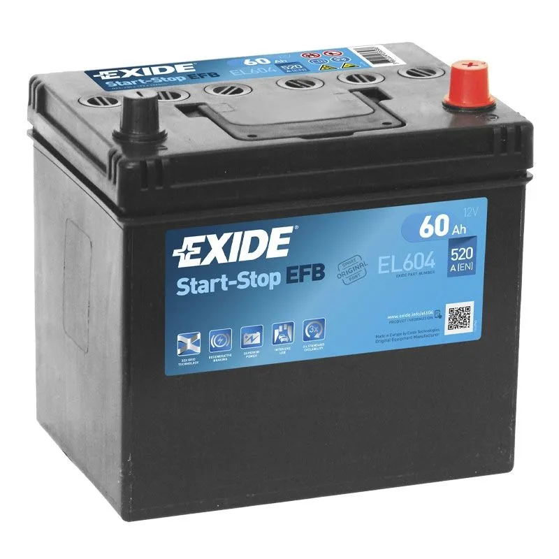 EXIDE Start-Stop Akumulator 12V 60Ah 520A EFB desno+ azija