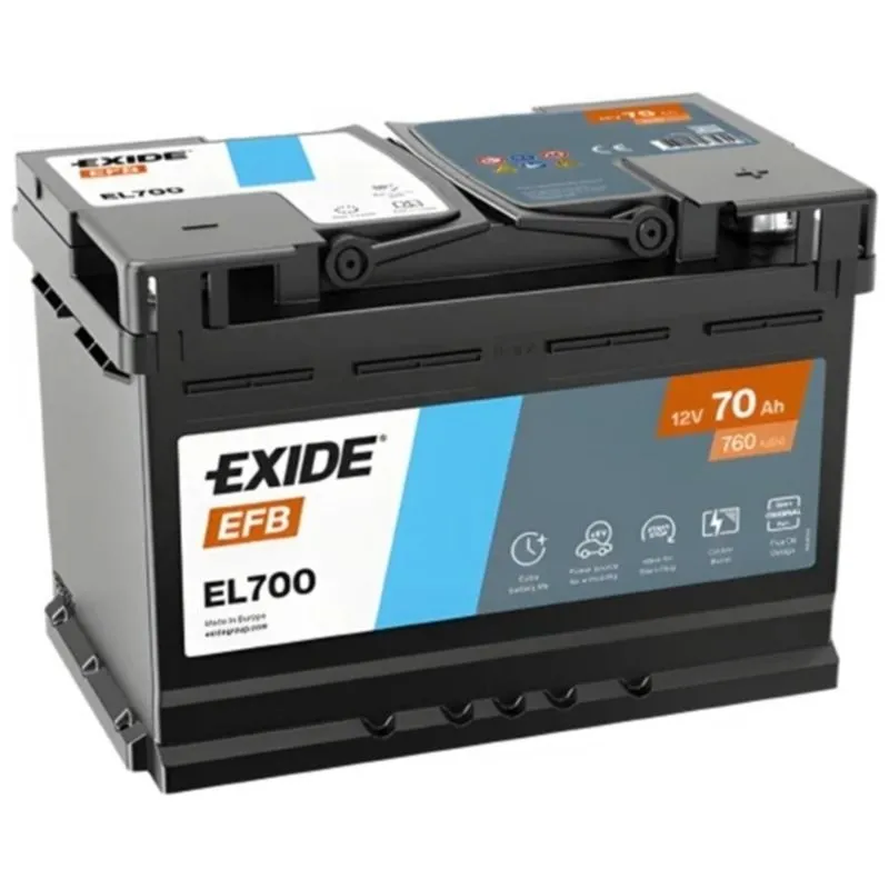 EXIDE Start-Stop Akumulator 12V 70Ah 760A EFB desno+