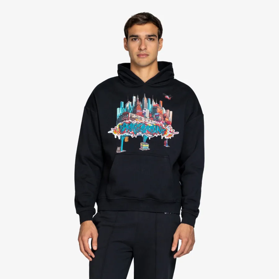 SPRAYGROUND Dukserica CITY SKYLINE COMFY HOODIE BLK
