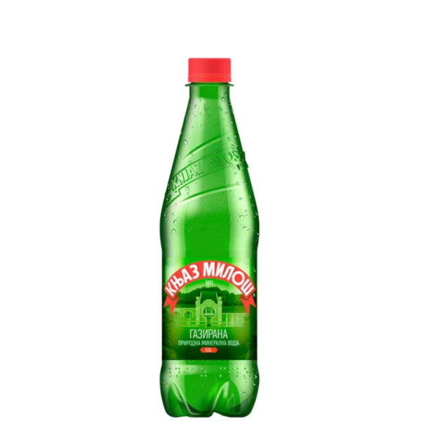 Knjaz Miloš voda gazirana 0,5l pet 12 x 0.5L Flaša