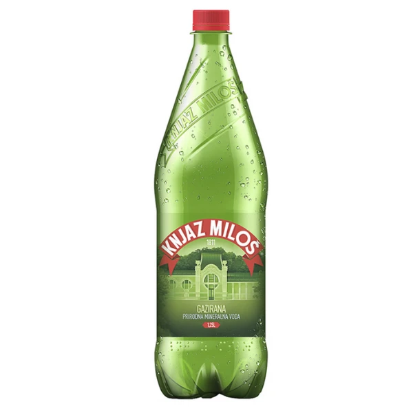 Knjaz Miloš voda gazirana 1,25l PET 6 x 1.25L