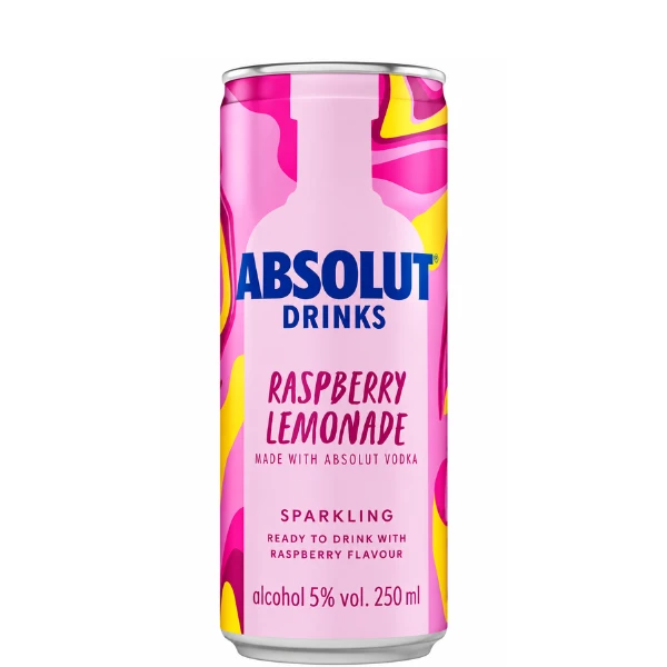 Koktel Absolut Raspberry Lemonade 0,25l 12 x 0.25l
