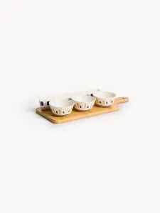SET OD 4 PORCELANSKE ČINIJE SA DASKOM  Ø30CM