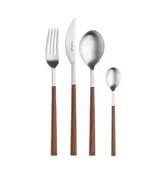 SET PRIBORA ZA JELO 24 KOM INOX MAHAGONI