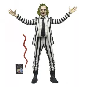 Beetlejuice 1988 Action Figure Beetlejuice Black and White Striped Suit (18 cm)