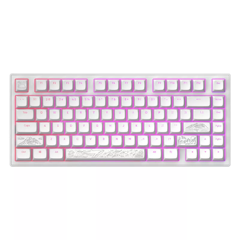 Dark Project ALU Terra Nostra R2 White - Wired Gaming Keyboard (ANSI)