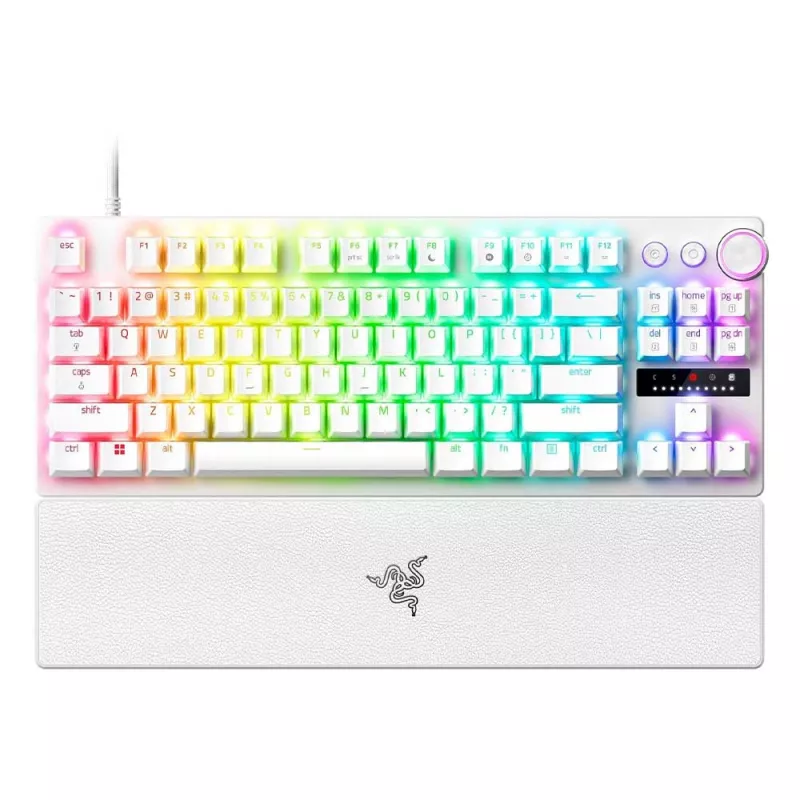 Huntsman V3 Pro Tenkeyless 2025 - 8K Tenkeyless Analog Optical Esports Keyboard - White Edition