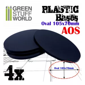 Plastic Oval Base 105x70mm - PACKx4