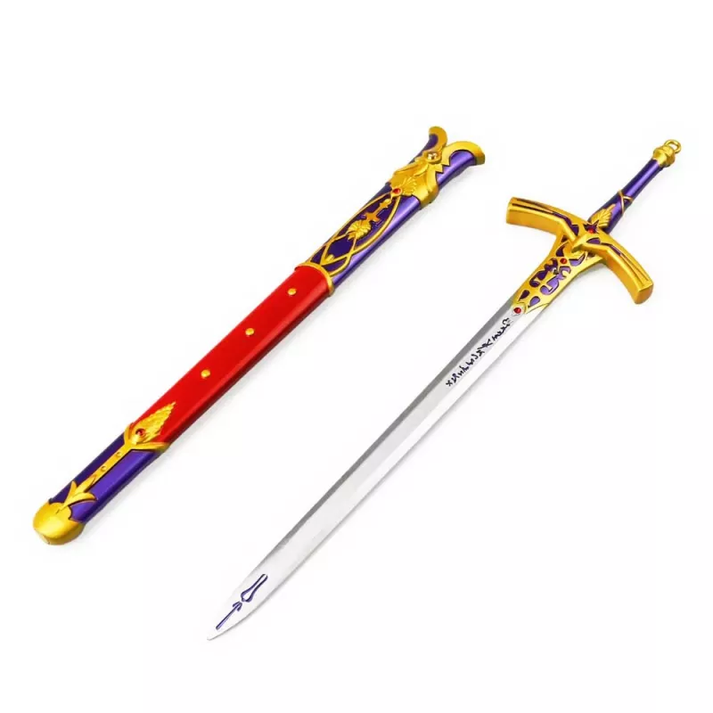 Sword Keychain - Anime Sword - Purple Gold