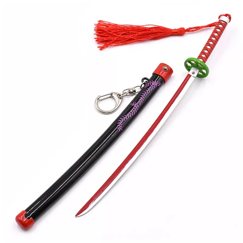 Sword Keychain - Demon Slayer - Red Silver