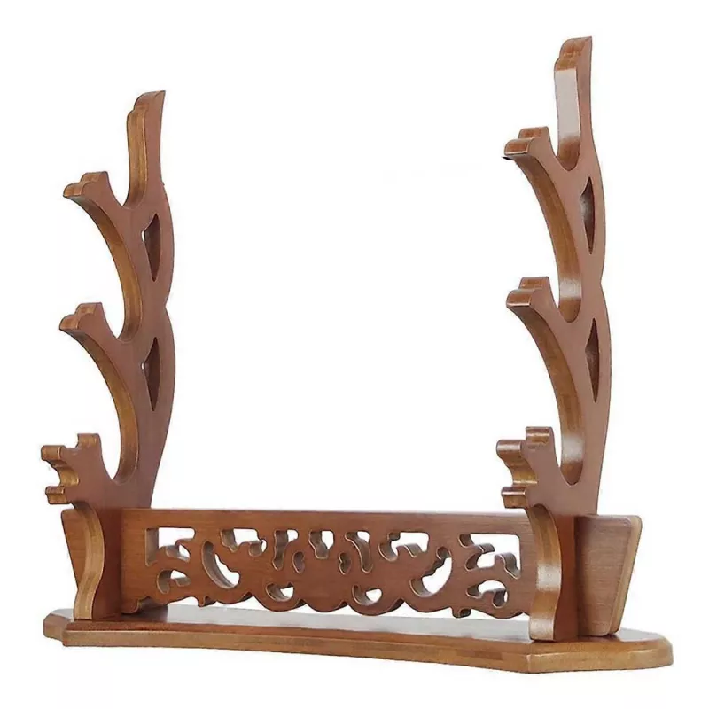 Sword Stand - Bamboo Brown Ornament XL