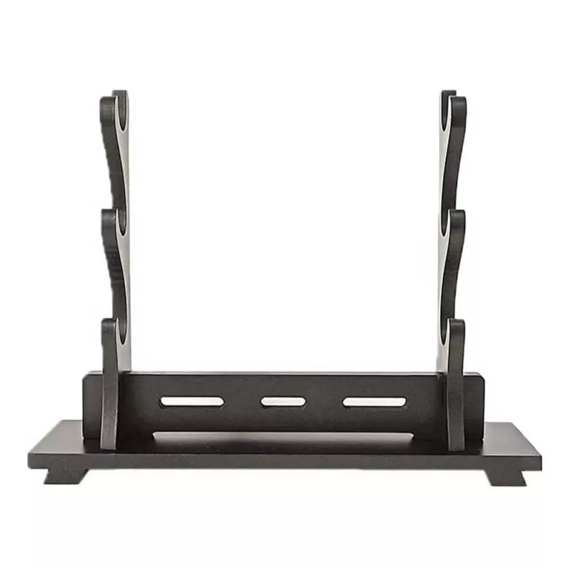 Sword Stand - Solid Wood Black L