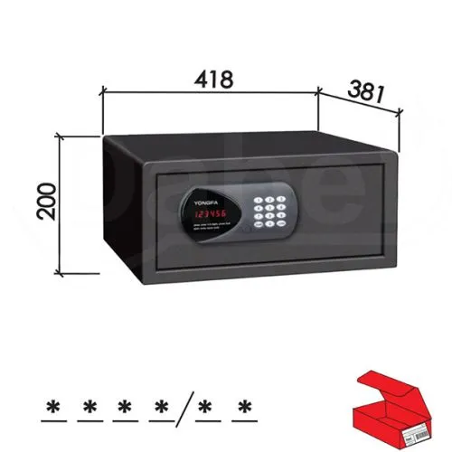 Dabel hotelski sef sa šifrom hs1 crna 200x418x381 mm