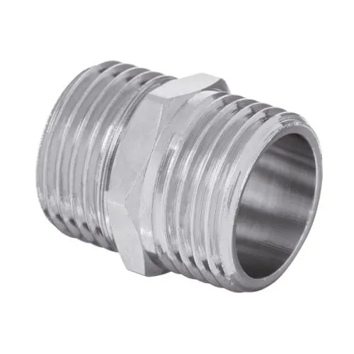Dupli nipl niklovani 3/4 Komak