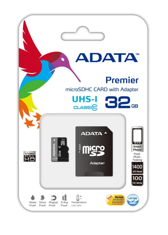 AData MicroSD (AUSDH32GUICL10-RA1) 32GB class 10+adapter memorijska kartica 