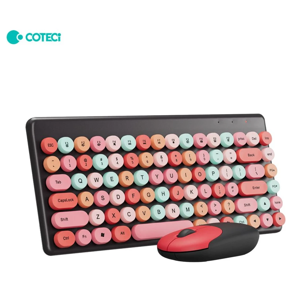 Coteci 0F-053 žičani set tastatura i miš crno crvena