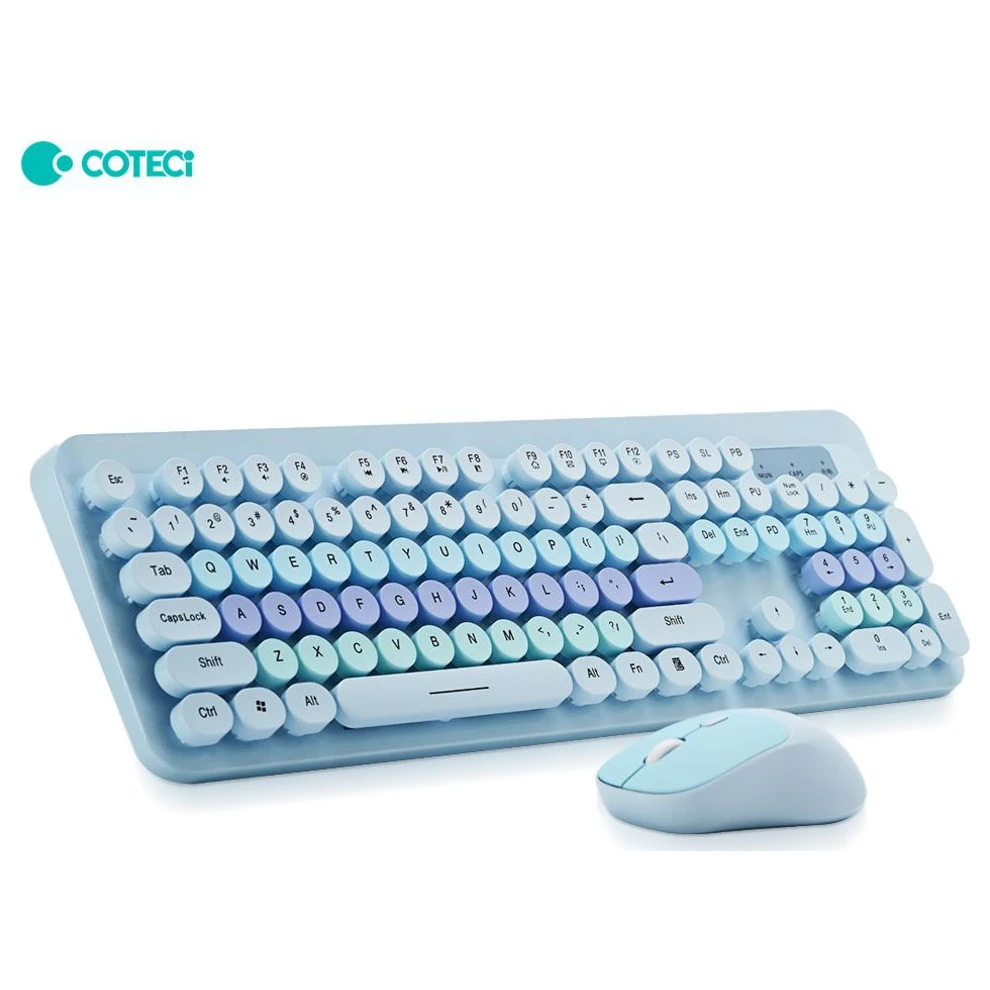 Coteci 0F-054 žičani set tastatura i miš plava