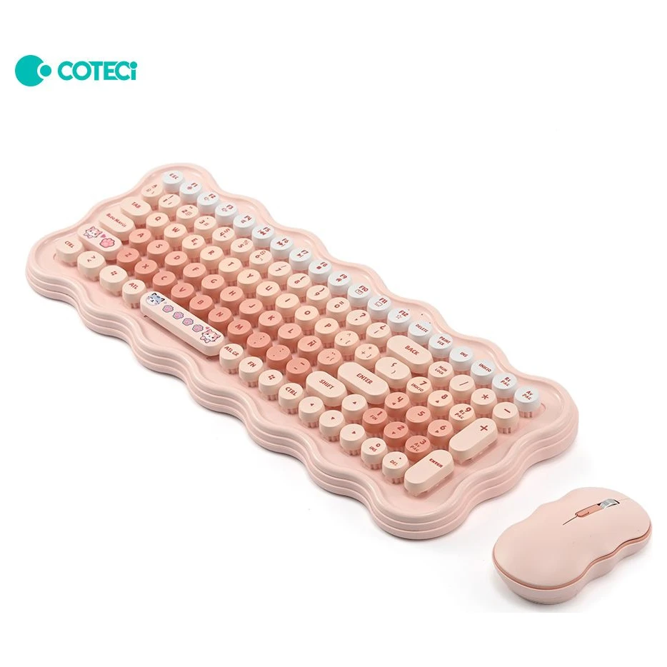 Coteci 0F-056 žični set tastatura i miš roze