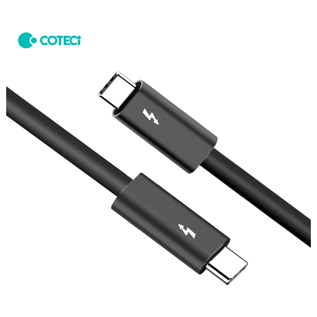 Coteci (87315) kabl USB C (muški) na USB C (muški) 40Gbps 100 8K PD 0.3m crni