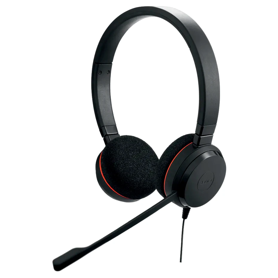Jabra Evolve 20 VC Headsets - stereo, USB C i USB A adapter