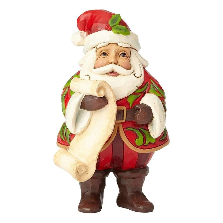 Jim Shore (031729) Mini Santa With List figurica