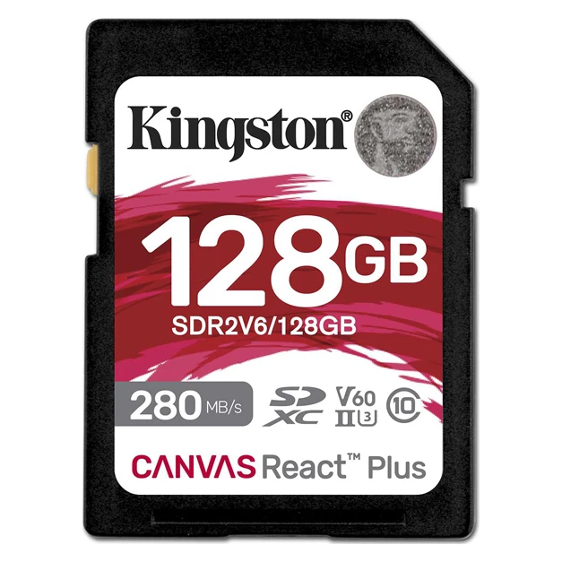 Kingston Technology SDR2V6 memorijska kartica - 128GB SDXC UHS - II, U3, V60, 280MBs čitanje, 150MBs pisanje