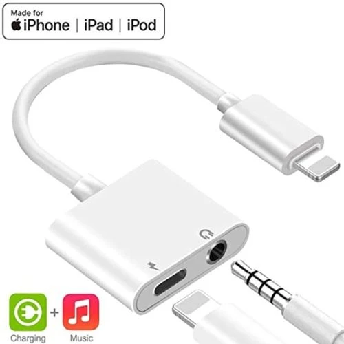 Linkom (1212346) adapter Iphone (muški) na 3.5mm (ženski) + Iphone (ženski) beli
