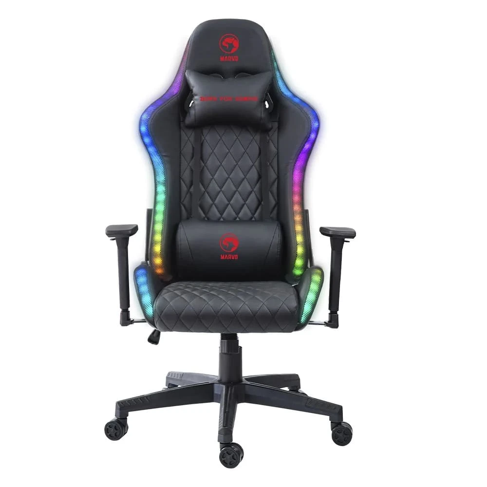 Marvo CH35 RGB gejmerska stolica crna