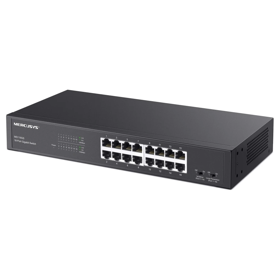 Mercusys MS116GS Gigabitni desktop reckmount 16 portni switch