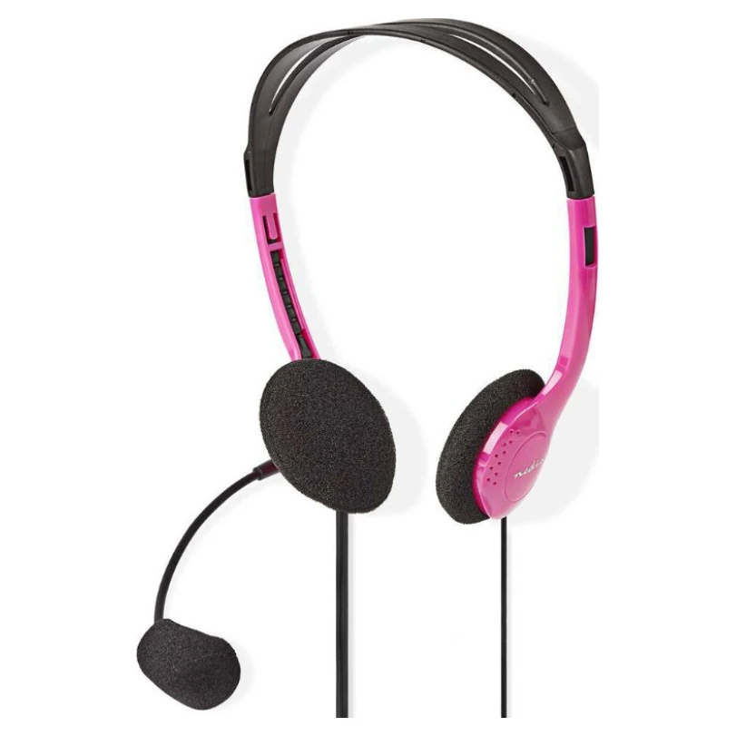 Nedis CHST100PK slušalice sa mikrofonom - stereo, 2x3,5mm, pink