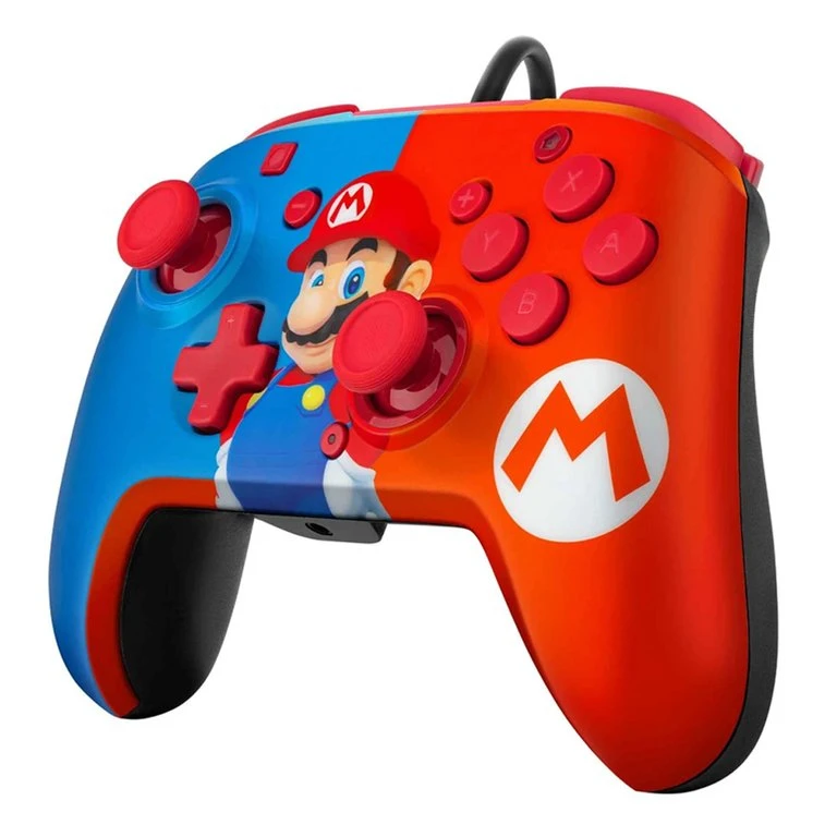 PDP (Nintendo Switch) Faceoff Deluxe Controller + Audio - Mario gamepad plavo crveni