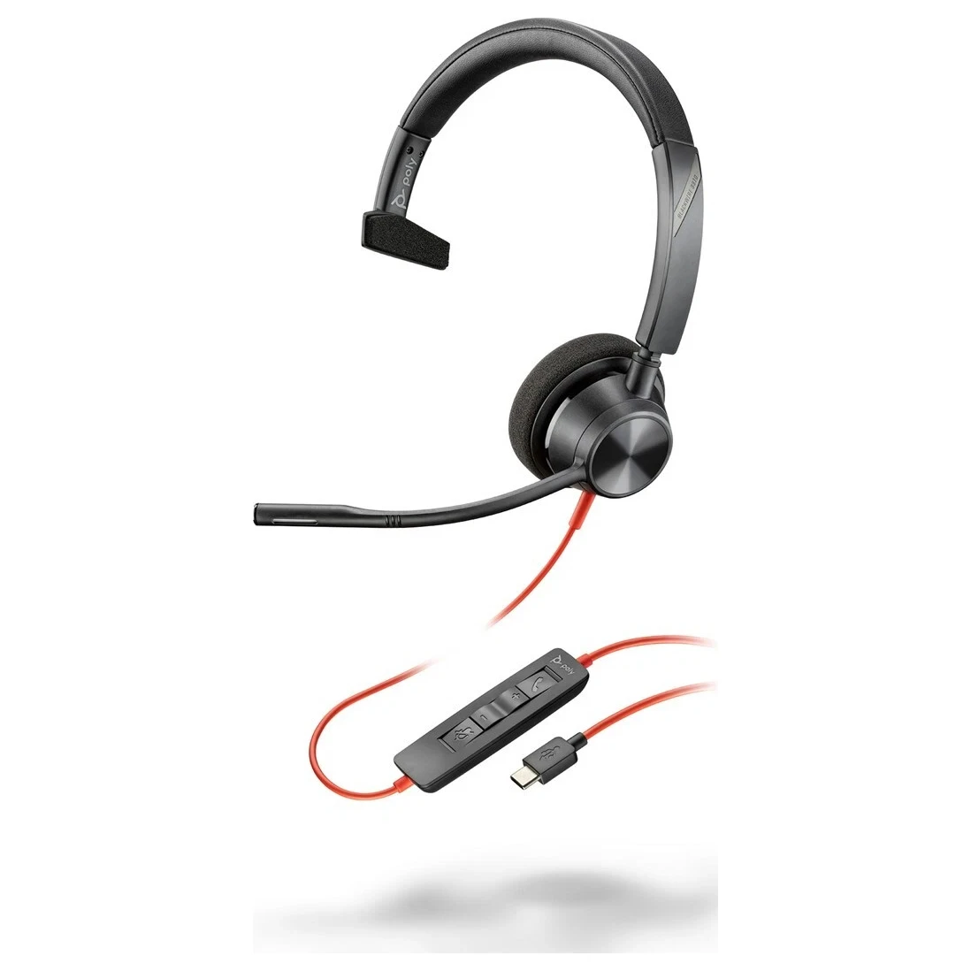 Poly Blackwire 3310 Mono USB-C + USB-C/A adapter crne slušalice