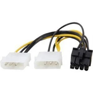 RED adapter za napajanje VGA 8 pina 2xMolex
