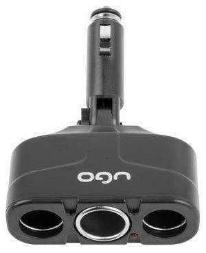 Ugo URS-1017 crni auto adapter 3x 12V/24V