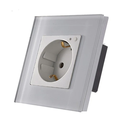 Wise WU0001 WiFi Smart utičnica ugradna stakleni panel bela