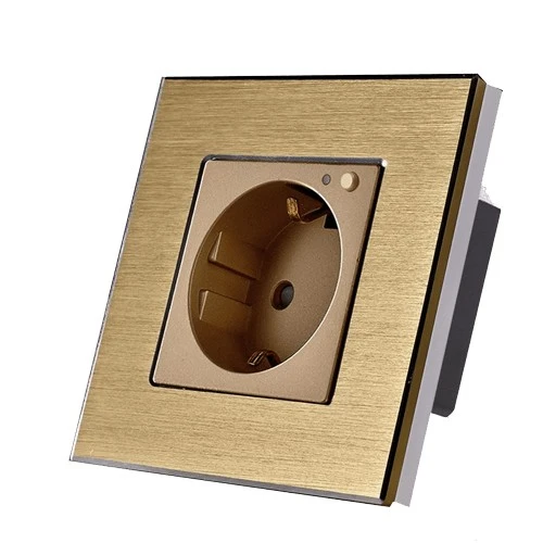 Wise WU0012 WiFi Smart utičnica ugradna aluminijumski panel bež