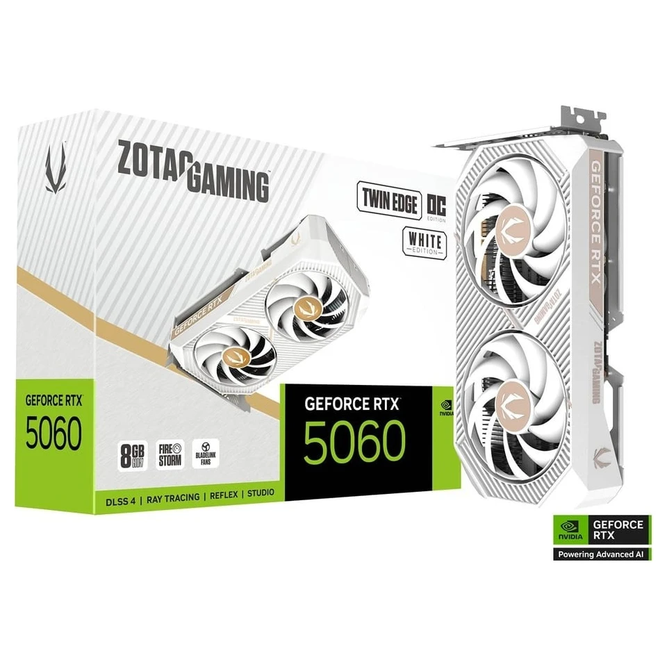 Zotac GeForce RTX 5060 Twin Edge White EditionOC (ZT-B50600Q-10M) grafička kartica 8GB GDDR7