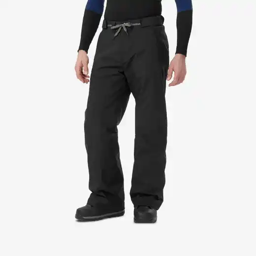 Crne muške pantalone za snoubording 100