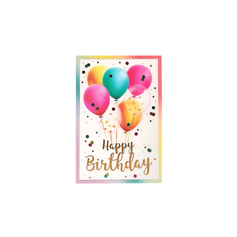 CESTITKA 3D HOOREY HAPPY BIRTHDAY