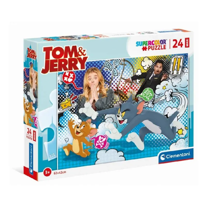 CLEMENTONI PUZZLE 24 MAXI TOM AND JERRY