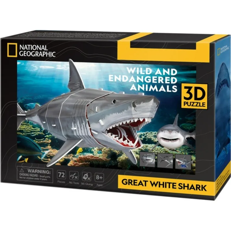 CUBIC FUN PUZZLE GREAT WHITE SHARK DS1098H