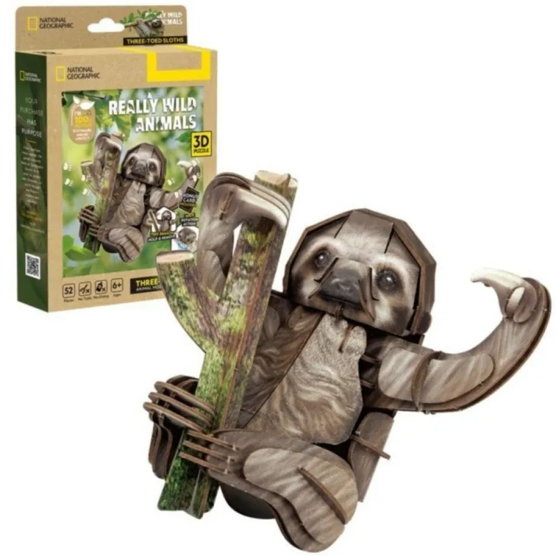 CUBIC FUN PUZZLE THREE-TOED SLOTHS DS1175H