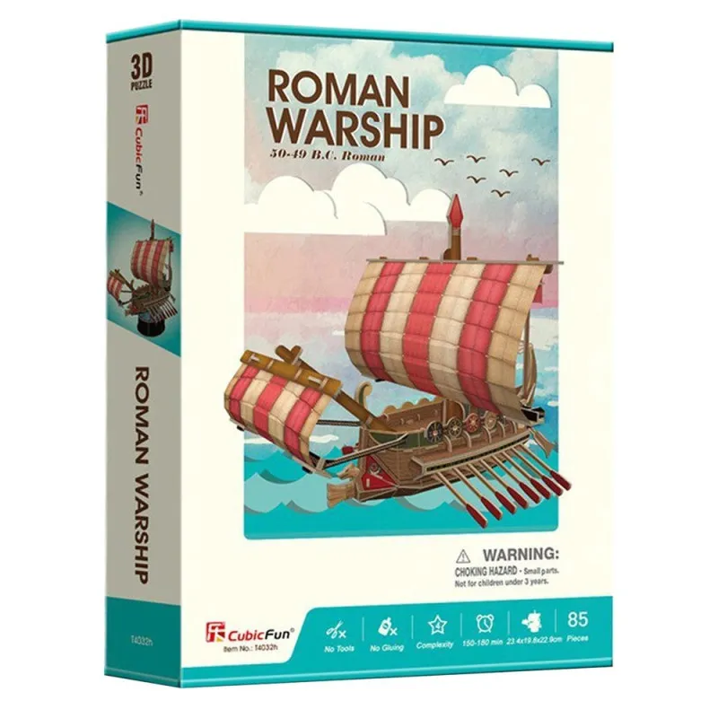 CUBICFUN PUZZLE ROMAN WARSHIP T4032h