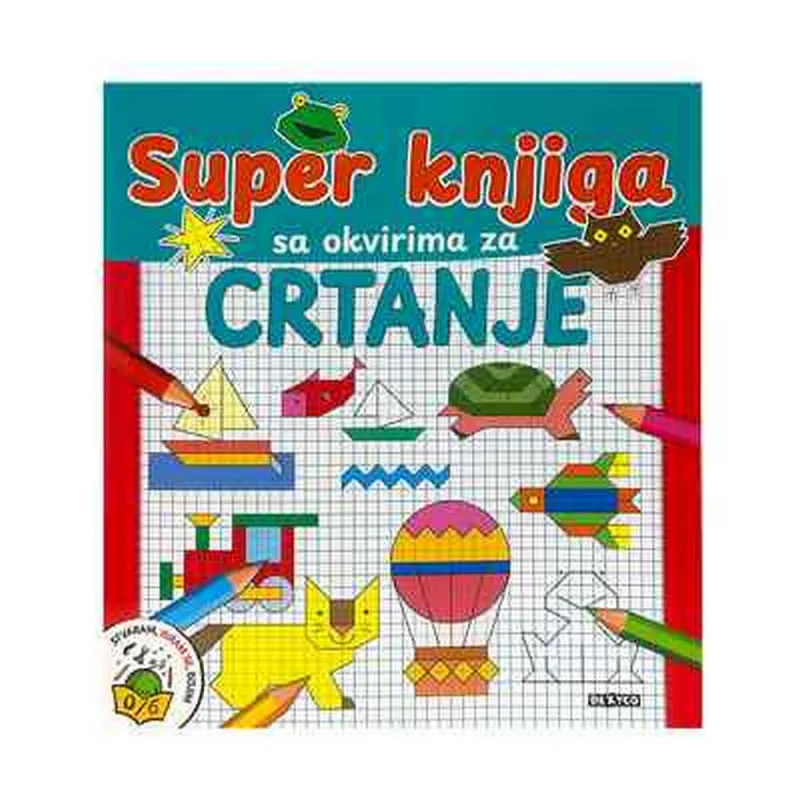 SUPER KNJIGA SA OKVIRIMA ZA CRTANJE