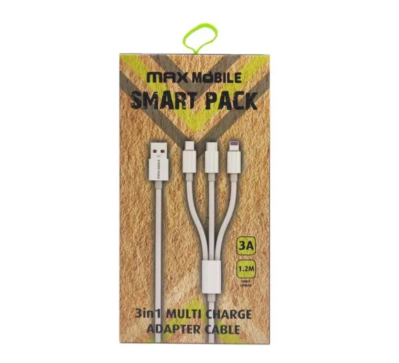Max Mobile Kabl 3 u 1 TypeC/Micro USB/Lightning-USB
