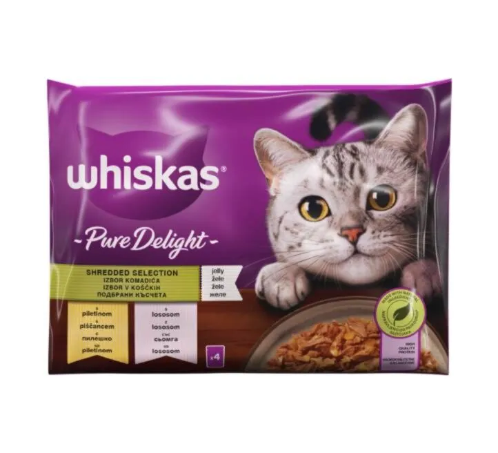 Whiskas Pure Delight izbor mesa 4x85g 