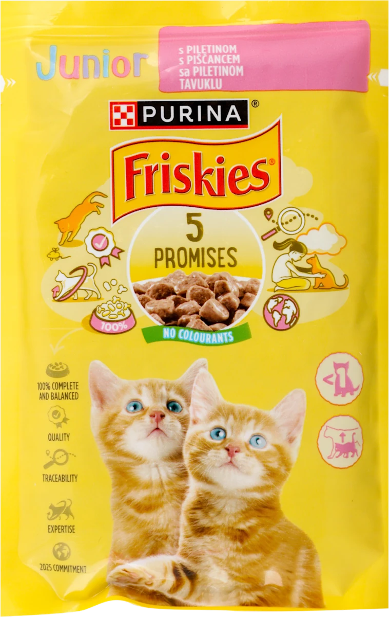 5 PROMESES Junior kompletna vlažna hrana za mačiće - piletina, 85 g
