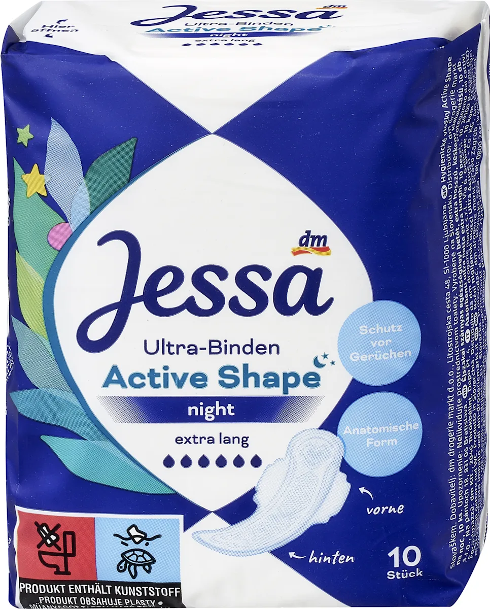 Active Shape Ultra higijenski noćni ulošci - ekstra dugi, 10 kom